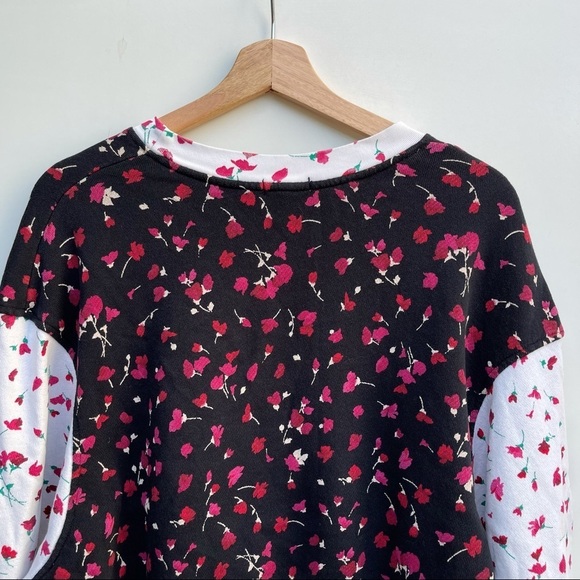 Joie Caleigh Mi Amor Floral Crewneck Oversized Pullover Sweatshirt Size S - Picture 7 of 9